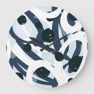 Abstrakte Kunst: Nahtlose Malerei Große Wanduhr