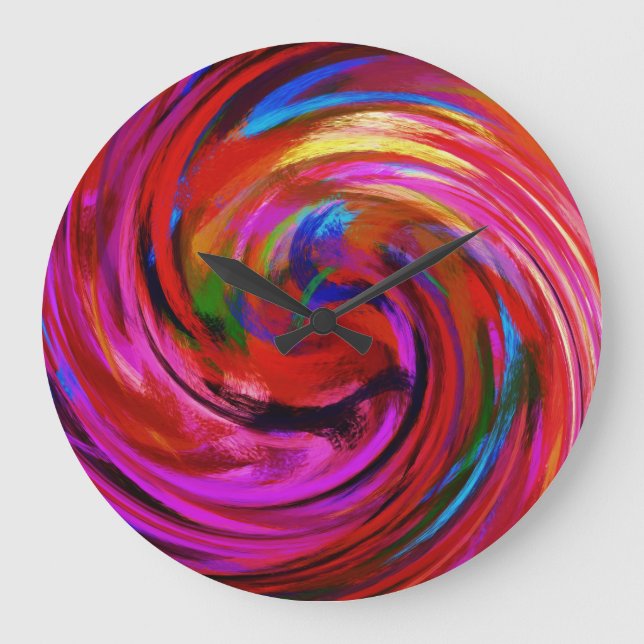 Abstrakte Kunst Nr. 9 Große Wanduhr (Vorderseite)