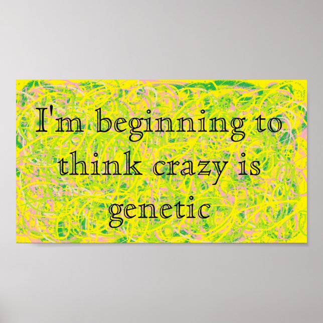 abstrakte Kunst Orphan Black Zitat "..denke, verrü Poster (Vorne)