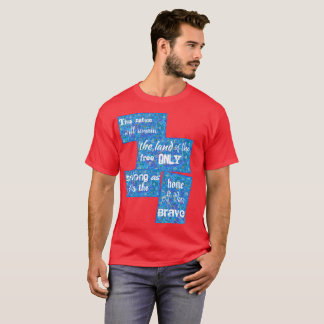 abstrakte Kunst patriotisches Land des freien Flic T-Shirt