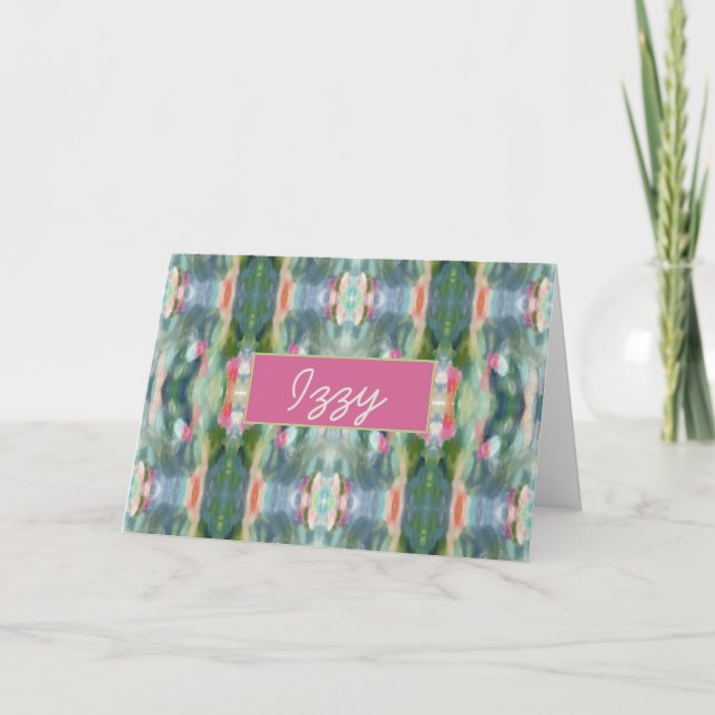 Abstrakte Kunst Personalisierte Mitteilungskarten (Vorderseite)