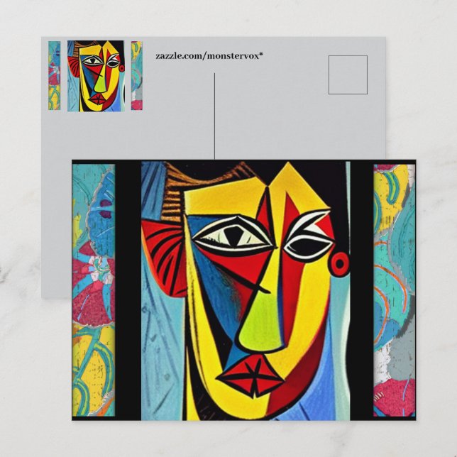 Abstrakte Kunst Postkarte (Vorne/Hinten)