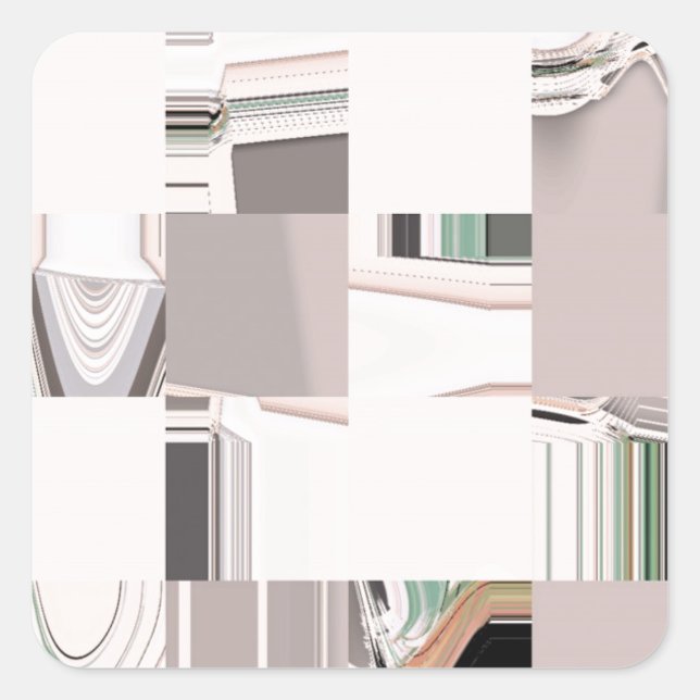 Abstrakte Kunst Quadratischer Aufkleber (Vorderseite)