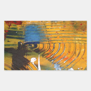 Abstrakte Kunst Rechteckiger Aufkleber