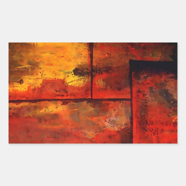 Abstrakte Kunst Rechteckiger Aufkleber (Vorderseite)