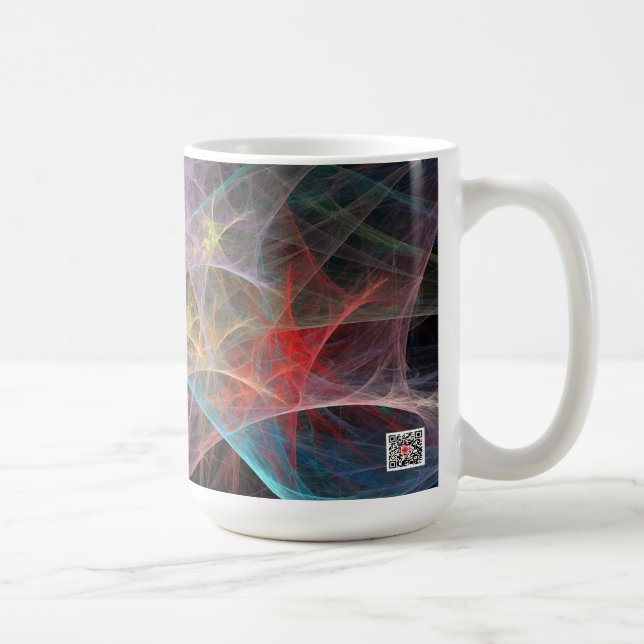 Abstrakte Kunst Regenbogen Eis Kaffeetasse (Rechts)