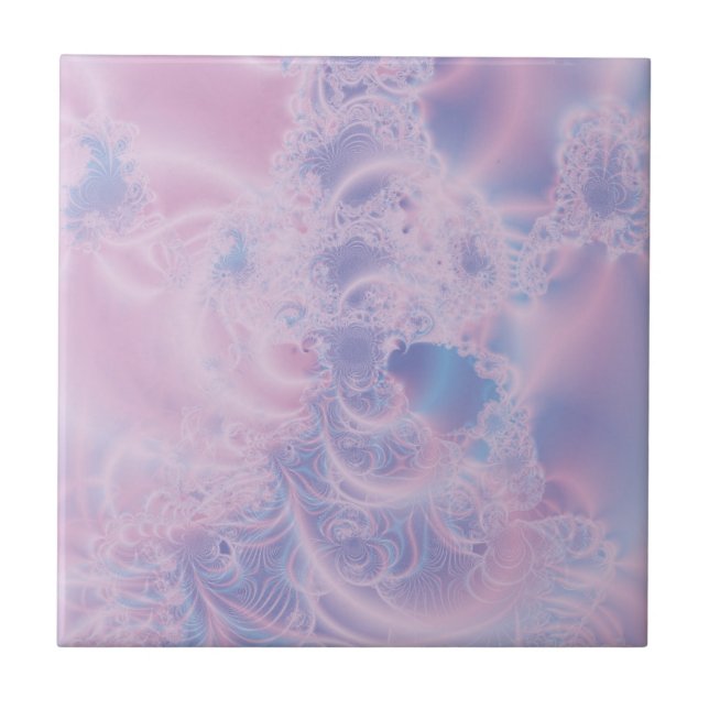 Abstrakte Kunst rosa Fliese (Vorderseite)