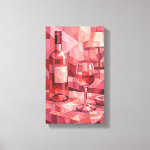 Abstrakte Kunst (Rosé) Dekotafel Leinwanddruck