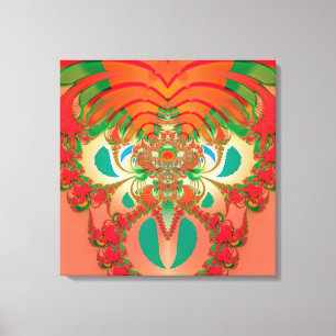 Abstrakte Kunst Rote Eule Leinwanddruck