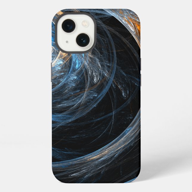 Abstrakte Kunst rund um die Welt iPhone Hülle (Rückseite)