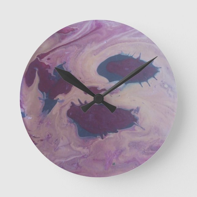 Abstrakte Kunst Runde Wanduhr (Vorderseite)