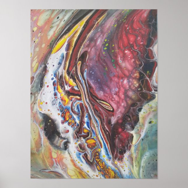 Abstrakte Kunst - Schmetterlingsflügel Poster (Vorne)