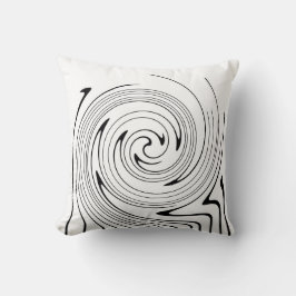 Abstrakte Kunst Schwarz-weiße Linien Twirt Minimal Kissen