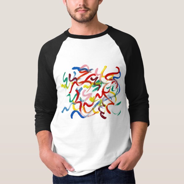 Abstrakte Kunst Shirt von Männern (Vorderseite)