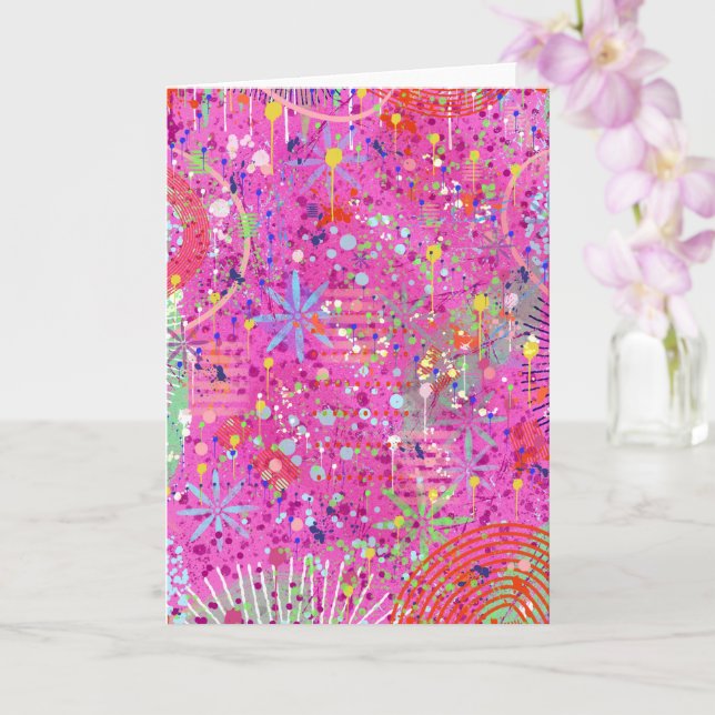 Abstrakte Kunst: Sommerträume Karte (Orchidee)