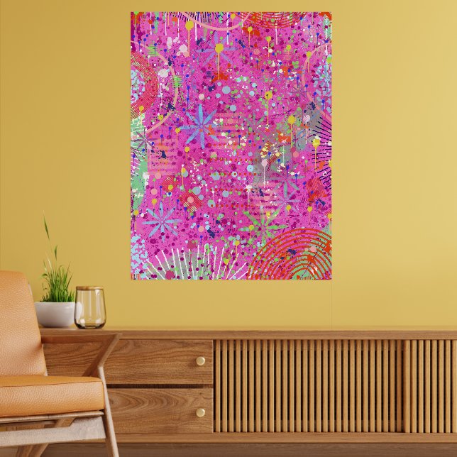 Abstrakte Kunst: Sommerträume Poster (Wohnzimmer 2)