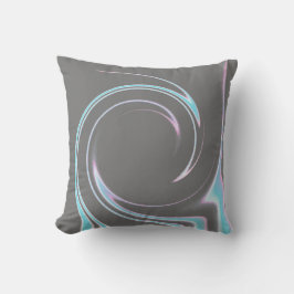 Abstrakte Kunst Steinkohle Grau Blauer Weißer Mini Kissen