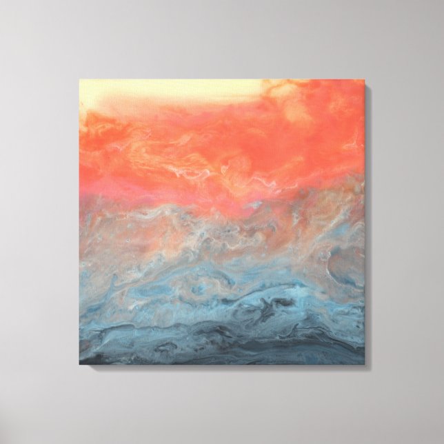 Abstrakte Kunst - "Stormy Sunset" Leinwanddruck (Vorderseite)