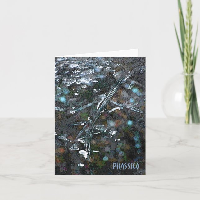 Abstrakte Kunst-subtile Farbleere Anmerkungs-Karte Karte (Vorderseite)