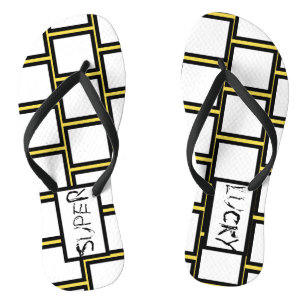 Abstrakte Kunst Super Glücks Blocks Flip Flops