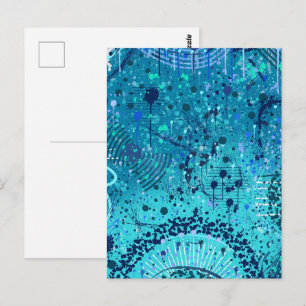 Abstrakte Kunst: Symphonie auf dem Meer Postkarte