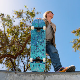 Abstrakte Kunst: Symphonie auf dem Meer Skateboard