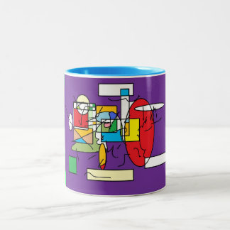 abstrakte Kunst-Tasse Zweifarbige Tasse