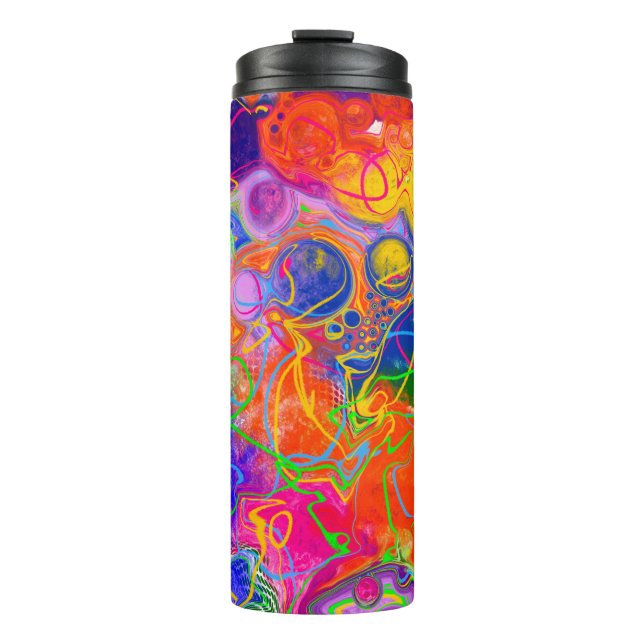 Abstrakte Kunst Thermosbecher (Vorderseite)