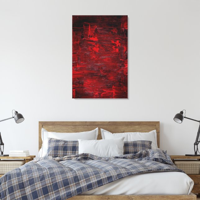 Abstrakte Kunst Thrum Leinwanddruck (Insitu (Schlafzimmer))