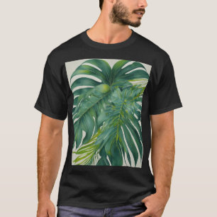 Abstrakte Kunst tropische Blätter Hintergrund . T-Shirt