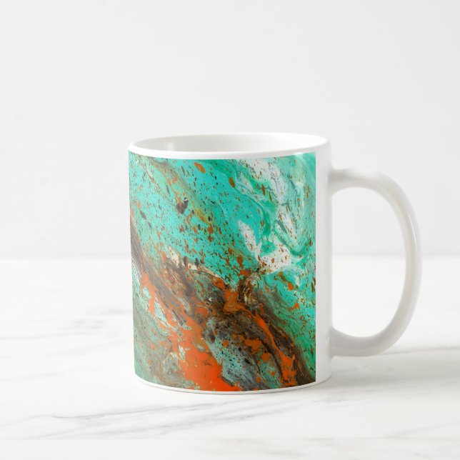 Abstrakte Kunst - üppige Erde Kaffeetasse (Rechts)