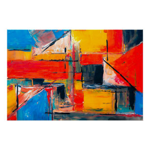 Abstrakte Kunst Urbaner Puls Poster