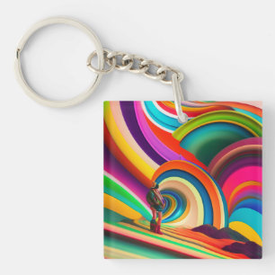 Abstrakte Kunst von Bonnaroo Schlüsselanhänger
