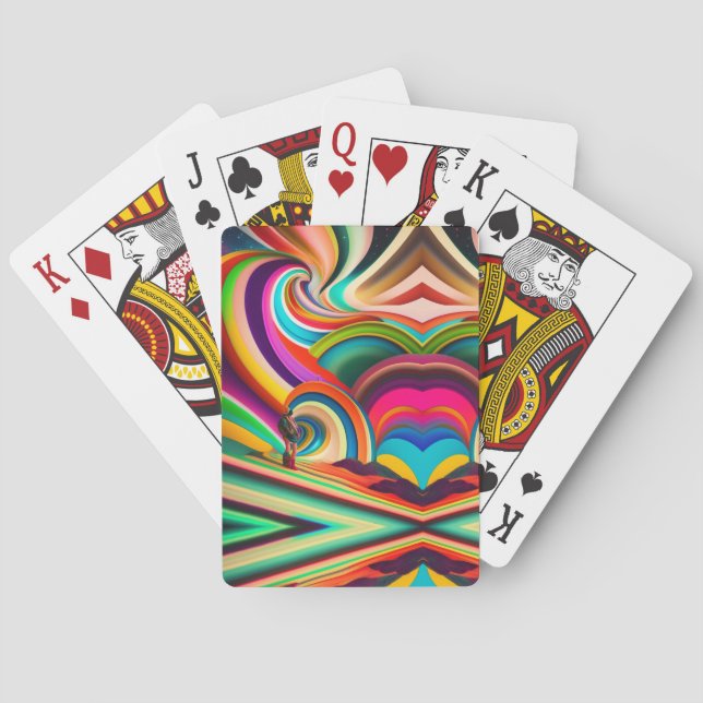 Abstrakte Kunst von Bonnaroo Spielkarten (Rückseite)
