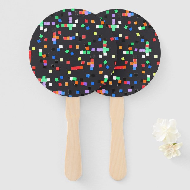 Abstrakte Kunst von Kindern Fächer (Vorne und Hinten)