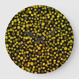 Abstrakte Kunst: Wasserfarbe Kreative Flecken. Große Wanduhr