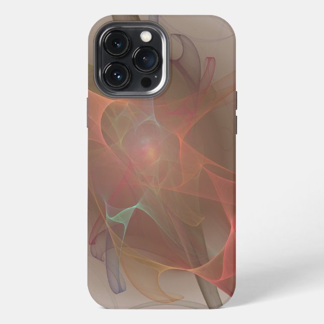 Abstrakte Kunst-Web der Zeit iPhone 13 Pro Max Hülle (Rückseite)