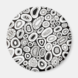 Abstrakte Kunst Zufällige Blasenformen Magnet