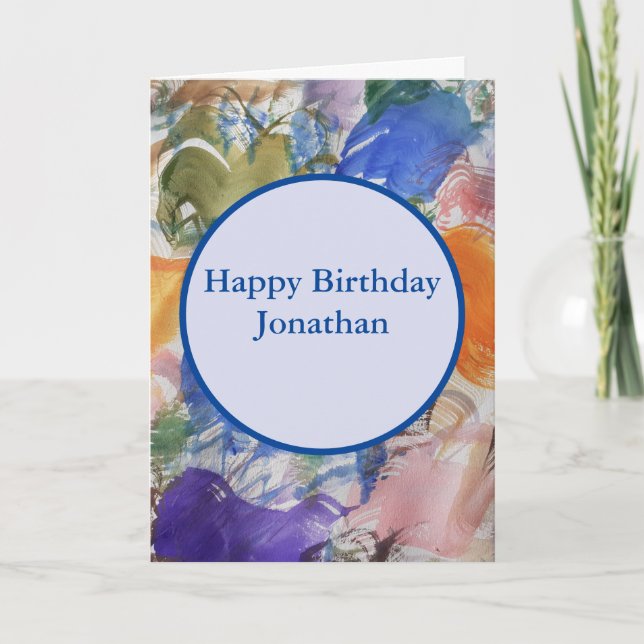 Abstrakte Kunst zum Geburtstag Karte (Vorderseite)