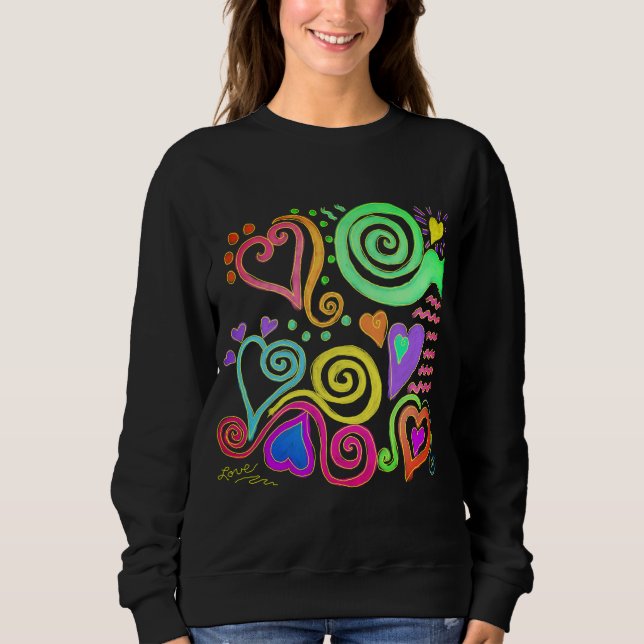 Abstrakte Kunst zum Tragen Sweatshirt (Vorderseite)