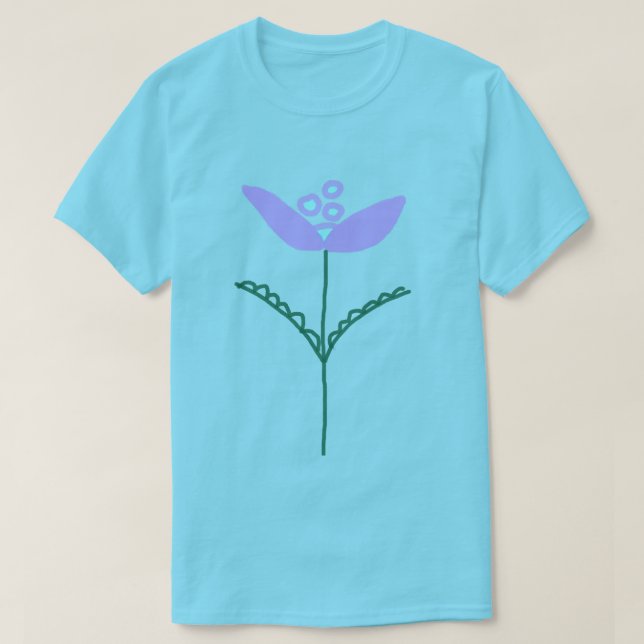 Abstrakte Kunstblume T-Shirt (Design vorne)
