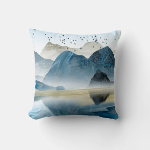 Abstrakte Kunstdekoration. Gebirge und  Kissen