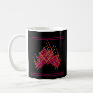 Abstrakte Kunstdekoration in Schwarz und Rot Kaffeetasse