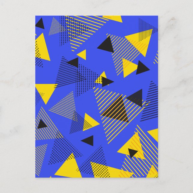 Abstrakte Kunstdreiecke Postkarte (Vorderseite)