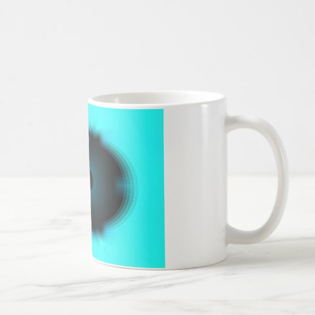 Abstrakte Kunstdrucke aus Cycland und Schwarz Kaffeetasse (Rechts)