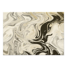 Abstrakte Kunstdrucke Schwarz/Creme
