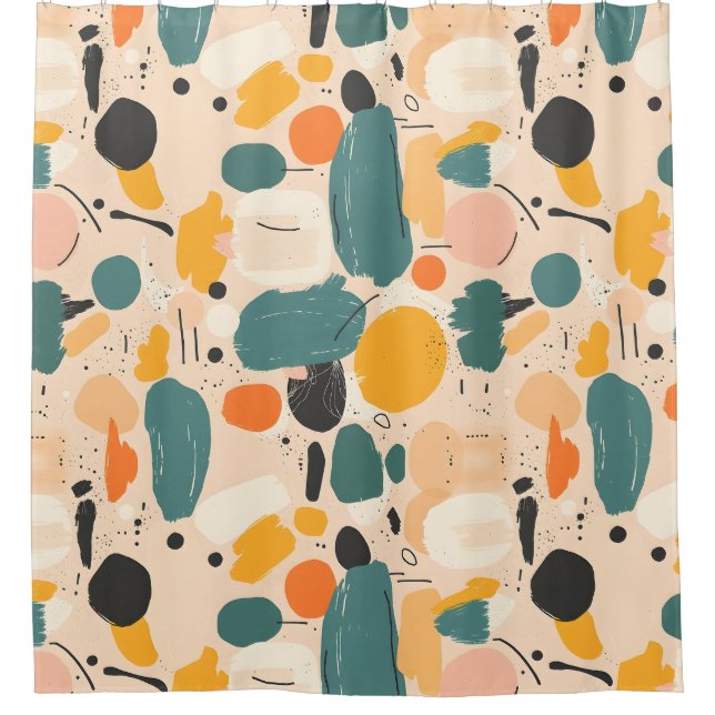 Abstrakte Kunstduschvorhang Duschvorhang (Vorderseite)