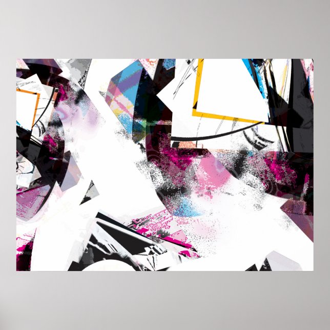 Abstrakte Kunstfarben Poster (Vorne)