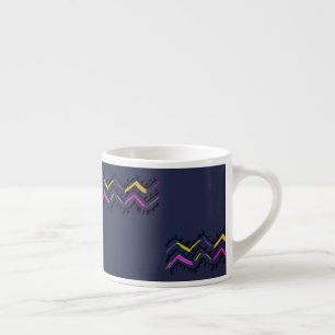 Abstrakte Kunstgelbe Lila Espresso Kaffee Tasse Cu