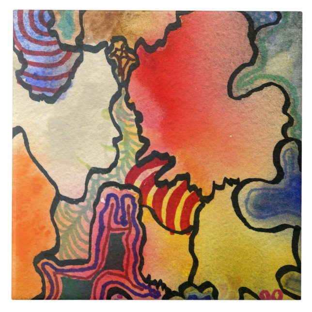 Abstrakte Kunstgestaltung Fliese (Vorderseite)